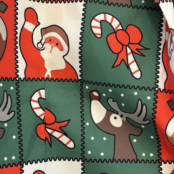 Wisholic Santa Claus Print One Button Blazer Jacket‎ Mens Sz XL Red Green NEW - Picture 9 of 10